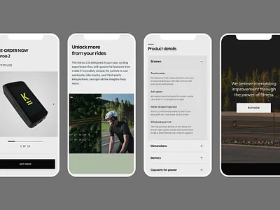 Hammerhead.io cycling ecommence gps responsive design visual design
