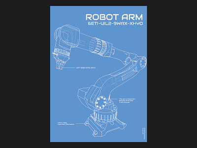 Robot Arm 3d abstract blank poster cinema4d design expiriment poster