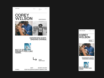 Corey Wilson graphic design typogaphy ui design ux ui ux design web design website design