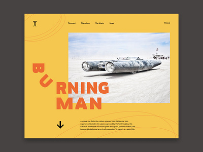 Burning man festival concept burningman design uiux web design website