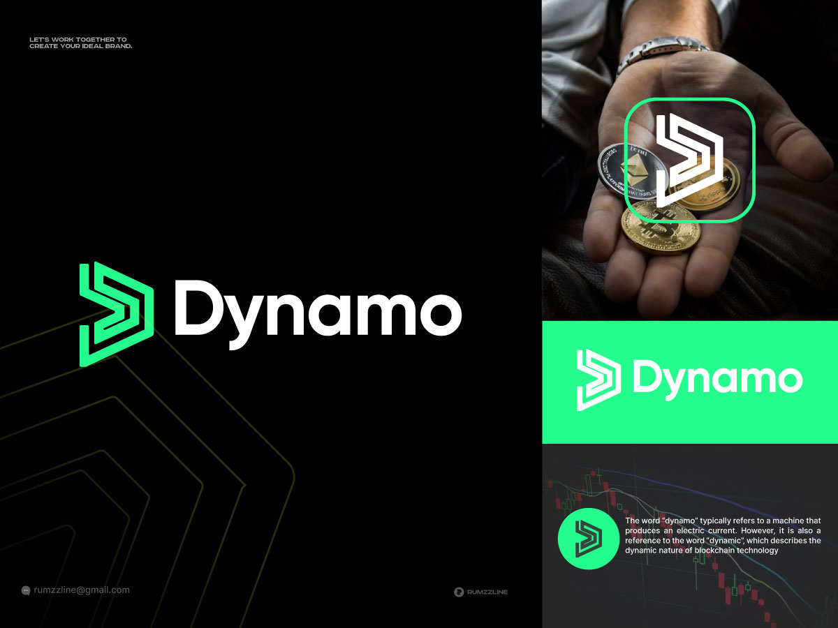 Crypto Logo Concept - D For Dynamic - Blockchain Technology by Ahmed Rumon  | Timeless Logo Designer & Branding Expert on Dribbble