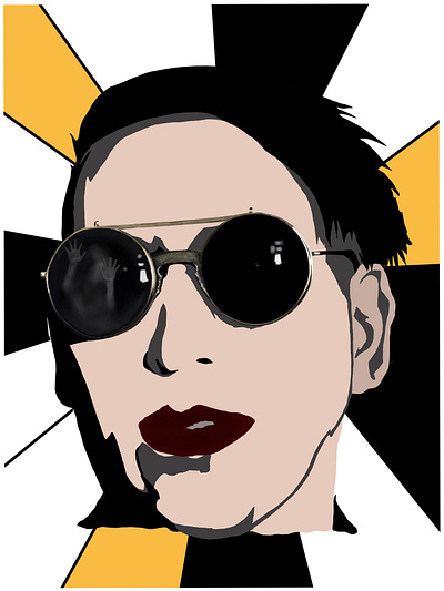 Marilyn Manson Illustration design digital art digital illustration drawing illustration ipadpro portrait portrait illustration