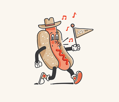 Jo's Hot Dog Illustration illustration vector