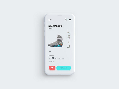 Nike store concept adobe xd app app design clean design ios mobile nike ui ux