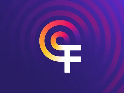 F Letter + Orbit Logo 3d logo app icon app logo browser degree f logo fire firefox gradient letter f lettering location logo mark orbit pattern pin ripples sign waves