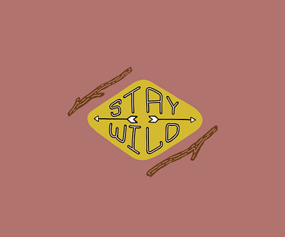 Wild Thing design flat hand drawn handlettering illustration lettering minimal vector