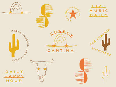 Cowboy Cantina branding graphic illustration illustrator logo