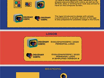 OGUZHANOZENC - PERSONAL BRANDING colorful logos dribbble icon icon design icon set iconography icons instagram logo design logos logotype pattern design personal branding personal logo profile page profile picture story type typography