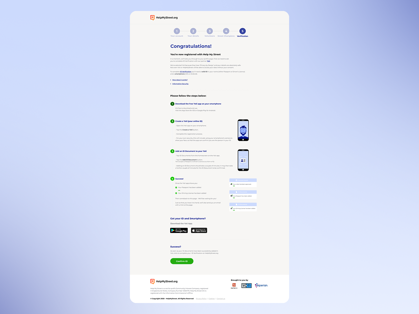 HelpMyStreet - ID Verification
