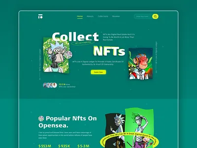 NFTs - Landing Page! bitcoin creative crypto crypto landing page defi defi landing page interface landing page landingpage morden nft nft landing page nft landingpage nft website nfts wallet ui ux web design webdesign website