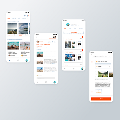 Travel Planning App app design ui ux