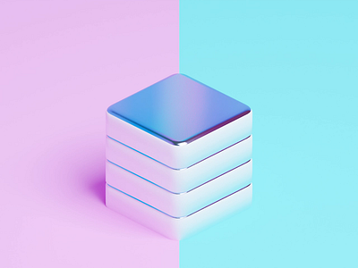 Bubblegum Box Animation 3d animation blender blue bubblegum color cube cut cute design illustration loop motion pink reflection satisfying split twist