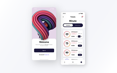 Ticketing app concept 3d abstract app booking button cinema 4d clean data design mobile mobile app render shape switch ticket ticketing toggle travel ui ux