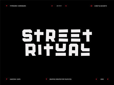 Street Ritual Logotype branding design font logo logo design logotype minimal type typeface typography