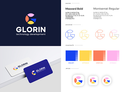 Glorin logo for technology company branding custom logo icon identity logo logo mark logodesign logos tech technology