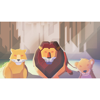 Lion's Family 🦁🦁🦁 2d animation abstract adobe animal art background character design drawing gfx graphic illustration illustrator lion minimalist mob vector vectors