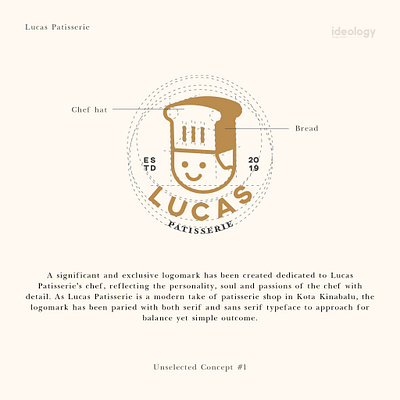 Lucas Patisserie Unselected Concept 1 art direction brand brand design brand identity branding design graphic design identity design logo logodesign visual identity