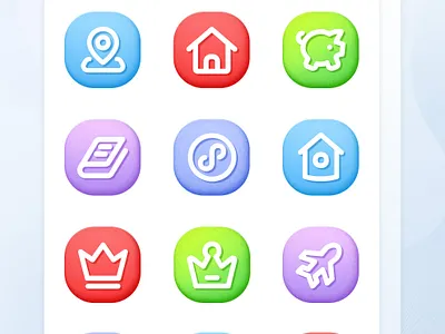 渐变简约图标 branding ui 图标