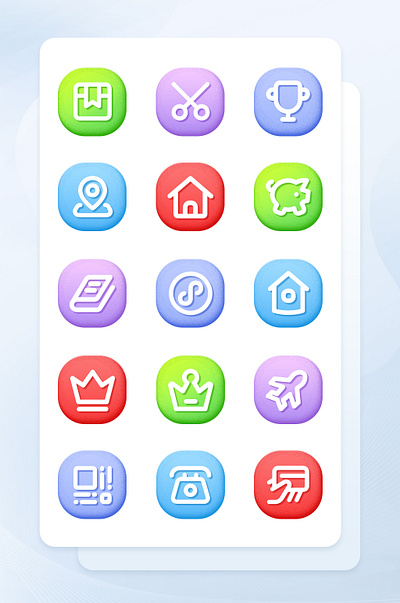 渐变简约图标 branding ui 图标