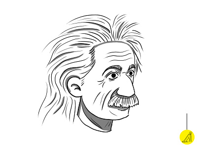 albert einstein illustration minimal