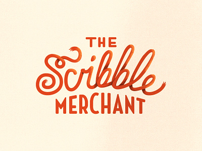 The Scribble Merchant branding illustration kids lettering logo typography vector