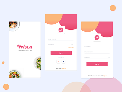 Frisca animation app design design app food food app foodie illustrator minimal ui ux