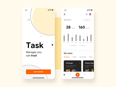 Project Management - Mobile App app clean ui design flat icon ios minimal typography ui ux