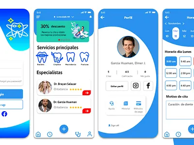 Consultorio Dental adobe xd design design art designer iu logos uiux ux vector xd animation xd design