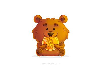 Bear market bear bear market bitcoin cartoon character crypto cute design illustration kawaii kids mexico