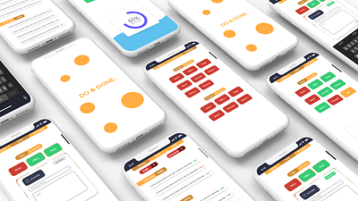 Do & Done app UI mock up. alarm android app design app app designer app development app ui app ux application design designer ios app design list mobile reminder app to do app ui ui ux ux