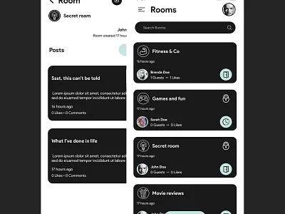 Rooms | Social Blog Application android android app development art branding design envatomarket illustration ios iosdevelopment mobile app social networking app uidesign ux