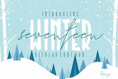 Seventeen Winter Font Preview design font awesome font design font family fontduo fonts illustration signature font winter