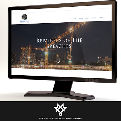 Website for Construction Co. branding cleandesign concept literal photoshop web design website website builder website concept website design