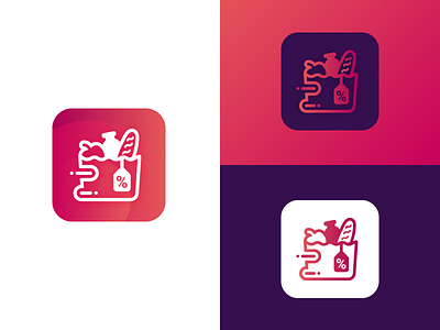 Grocery app icon android app icon app icon app logo branding colorful creative design design flat flat design grocery icon icon design illustraion illustrator ios app icon logo logo design minimal sketch web