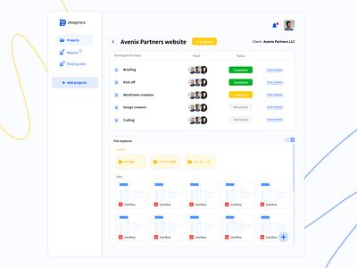 Project Management Panel | designers adobe xd mongolia project management ui ux