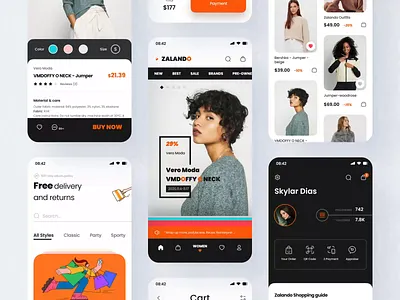 Zalando App Design Part 3 2020 animated app application design ecommerce ecommerce app ecommerce design fashion fashion brand figma icon illustration mobile mobile app design mobile ui sign in ui ux zalando