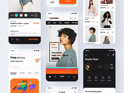 Zalando App Design Part 3 2020 animated app application design ecommerce ecommerce app ecommerce design fashion fashion brand figma icon illustration mobile mobile app design mobile ui sign in ui ux zalando