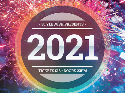 New Year Flyer download flyer graphic design graphicriver new year new year flyer new year party newyear newyearseve nye photoshop poster psd template