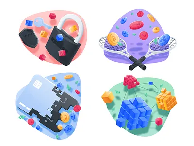 Icon crypto bitcoin blockchain bussines card colorful colors crypto finance icon icon set icons illustration illustrator money protection wallet