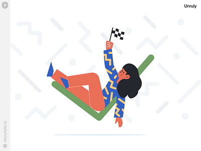 Unruly illustrations 🏁 colorful design flat illustration product storytale ui unruly ux vector web