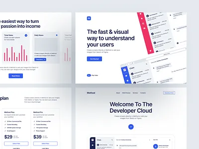 Method 4 🔥 branding code craftwork design dev development landing method product ux web website