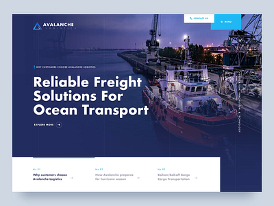 Cargo Shipping Website Hero Animation after effects animation design dribbble header hero design homepage inspiration interaction landing page minimal motion sketch ui ui design ux ux design web web design website