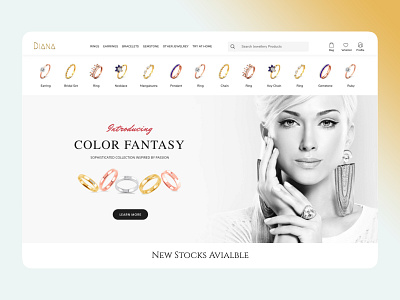 Jewellery Shopes amptus branding clean ui design strap ui ux web design