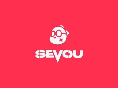 Sevou - Logo Redesign brand identity branding character design graphic design illustration logo logo design logo designer logotype mascot minimalistic pubg pubg mobile red sevou spoidermon streamer typography youtuber