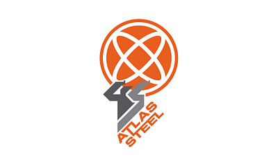 Atlas Steel Logo design flat logo logo design logo designing minimal