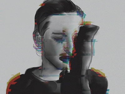 Midnight sketch digital drawing portrait procreate sketch