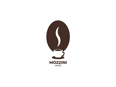 MÒZZINI branding coffee cup grain inspiration logo minimalism negative space silhouette steam vector