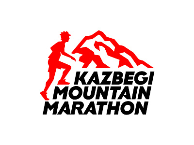 Kazbegi Mountain Marathon alpinism branding design geo kazbegi logo mark mountain mountaineering mountains running skyrunning sport sports logo trailrunning trekking vector