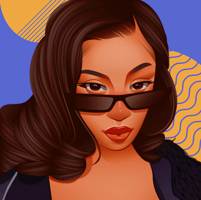 Glasses digital art girl girl illustration glasses illustration illustration art maxine millian portrait portrait art portrait illustration portrait painting vector art vector illustration woman illustration