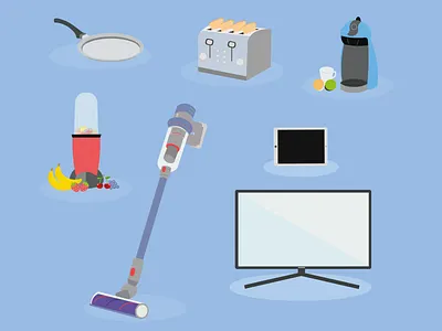Household household objects vector